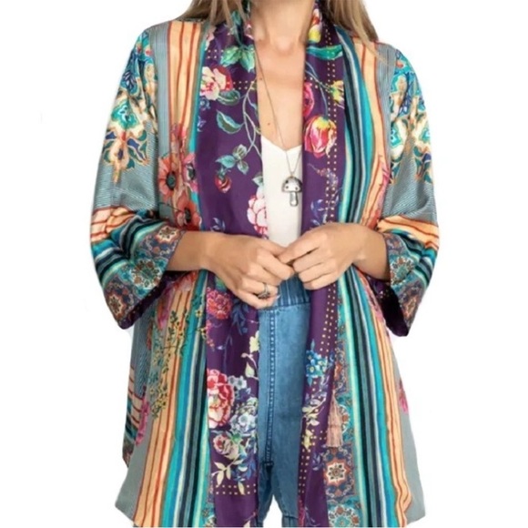 New Johnny Was Weller Topiary Hunter Kimono | Size XXL - Picture 3 of 11